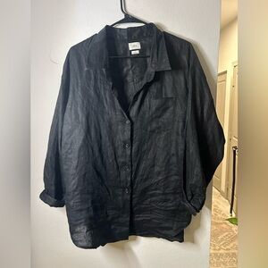 Wilfred Black Button Down Shirt